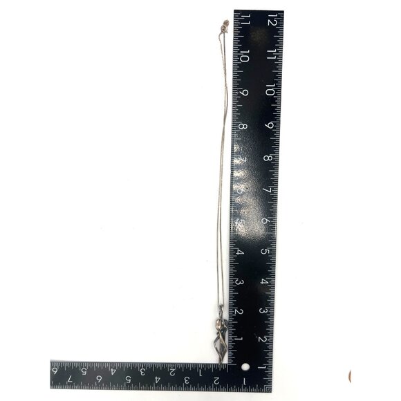 Silver Couple Pendant Necklace 18" Chain Yin Yang Dance Abstract Modernist Vtg - Picture 6 of 10